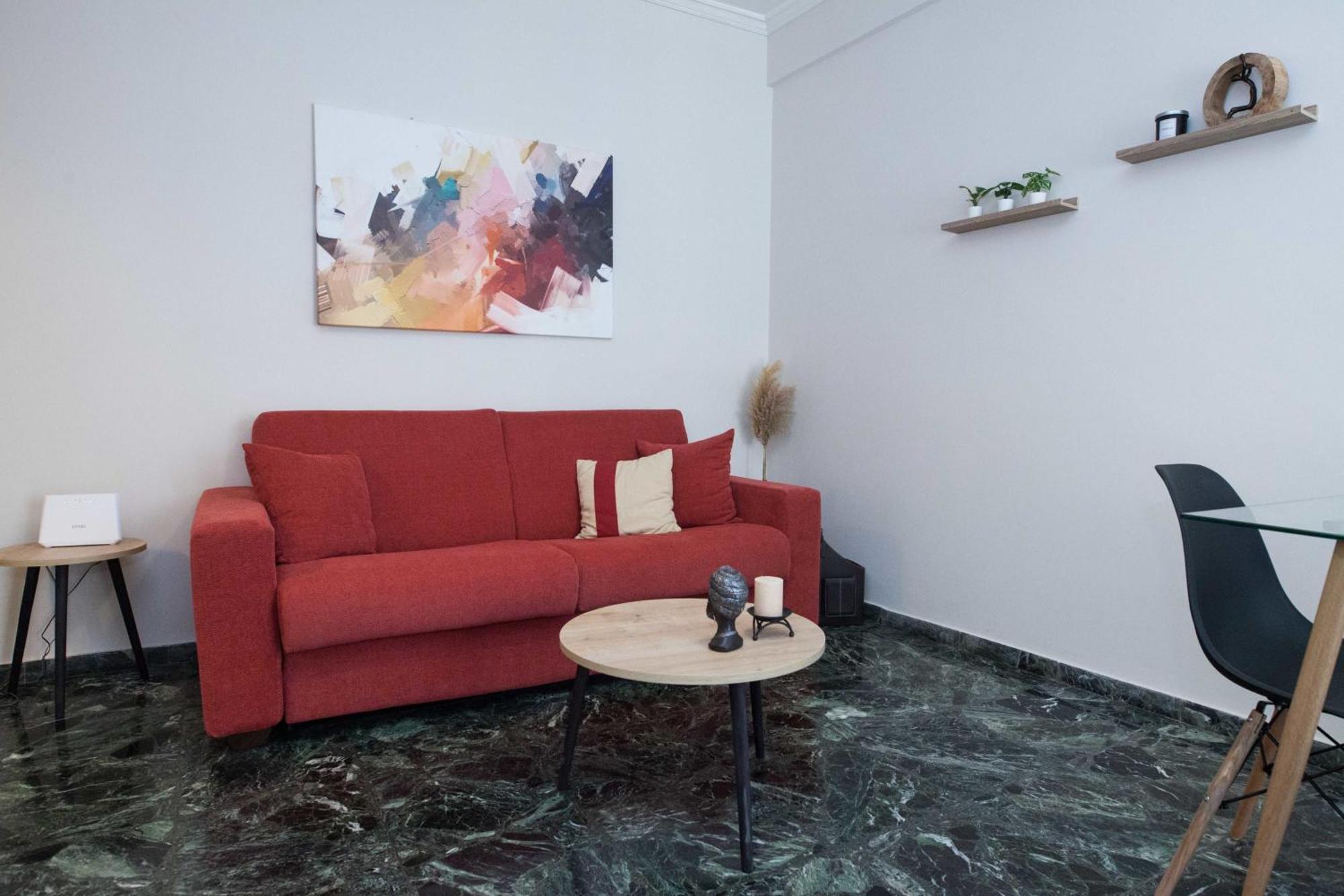 Modern 1 Bd Balcony Apt Near Metro In Kato Patisia Atene Esterno foto